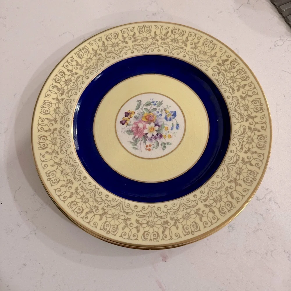 2/ Pareek Johnson Brothers England JB311 Blue Dinner Plates 10.5